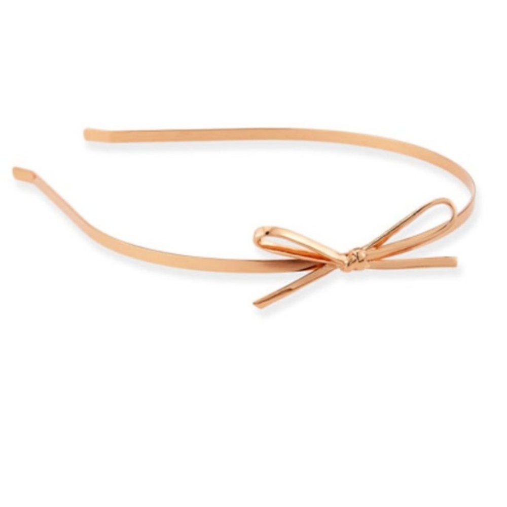 Kate Spade Skinny Bow Rose Gold Headband